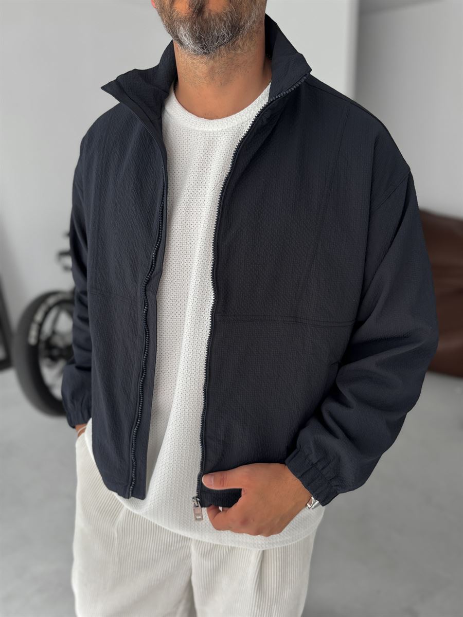 Seersucker Fabric Seasonal Jacket