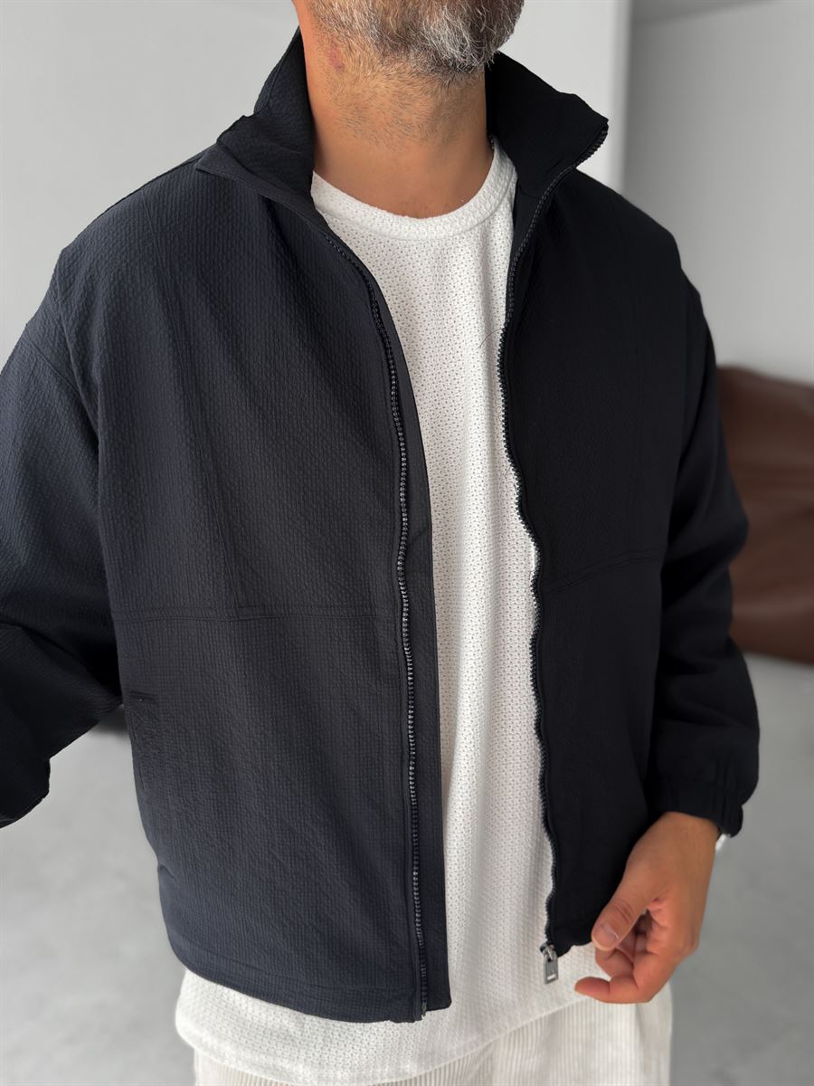 Seersucker Fabric Seasonal Jacket