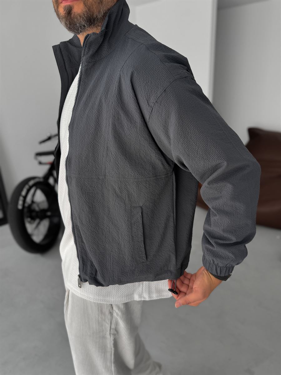 Seersucker Fabric Seasonal Jacket