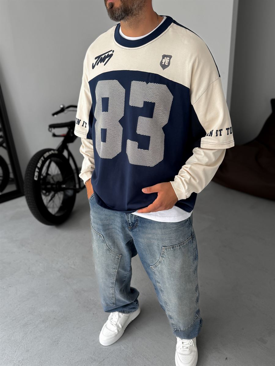 83 Embossed Patchwork Sweatshirt