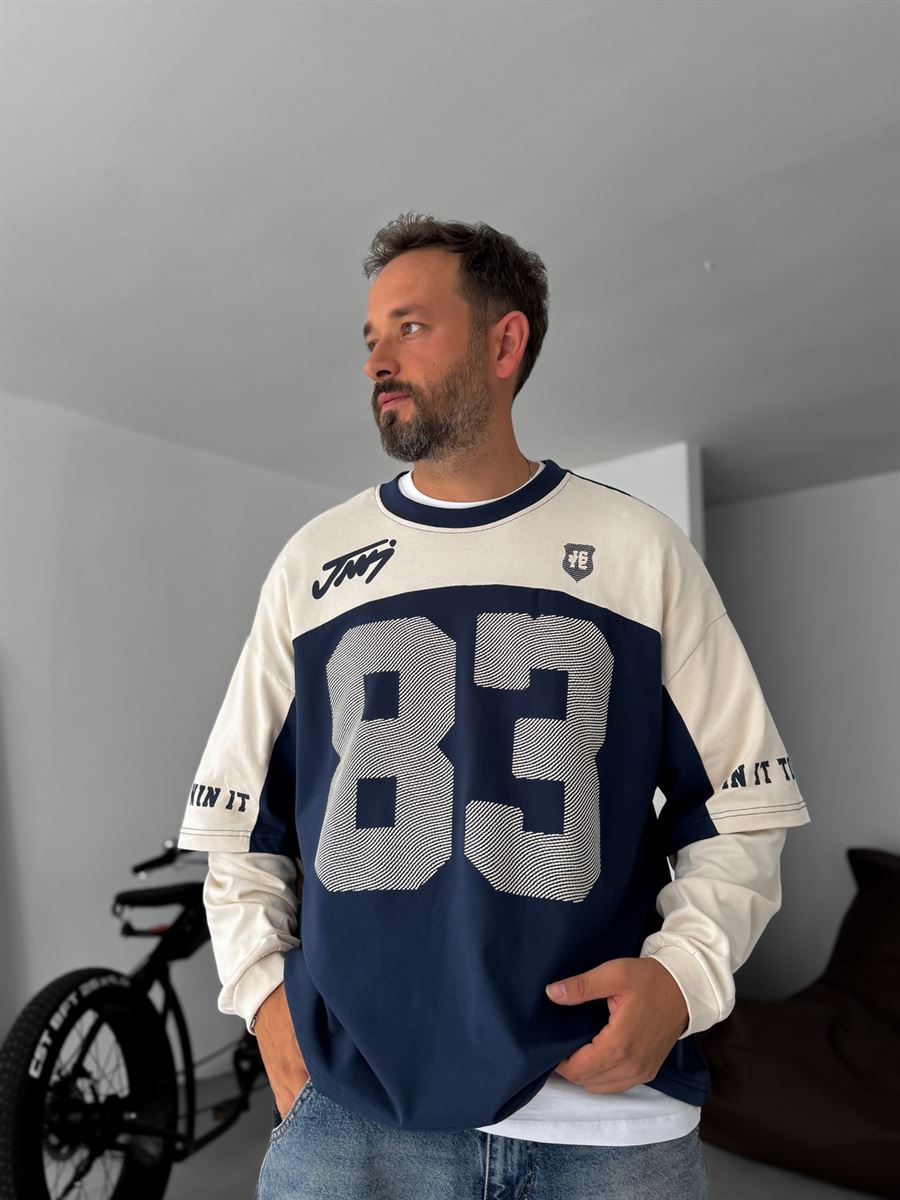 83 Embossed Patchwork Sweatshirt