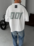 Stand Printed Patchwork Sweatshirt