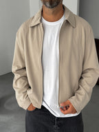 Boxy Fit Jacket with Sleeve Buttons