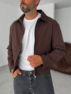 Boxy Fit Jacket with Sleeve Buttons