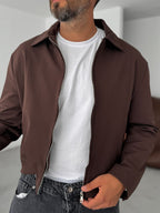 Boxy Fit Jacket with Sleeve Buttons