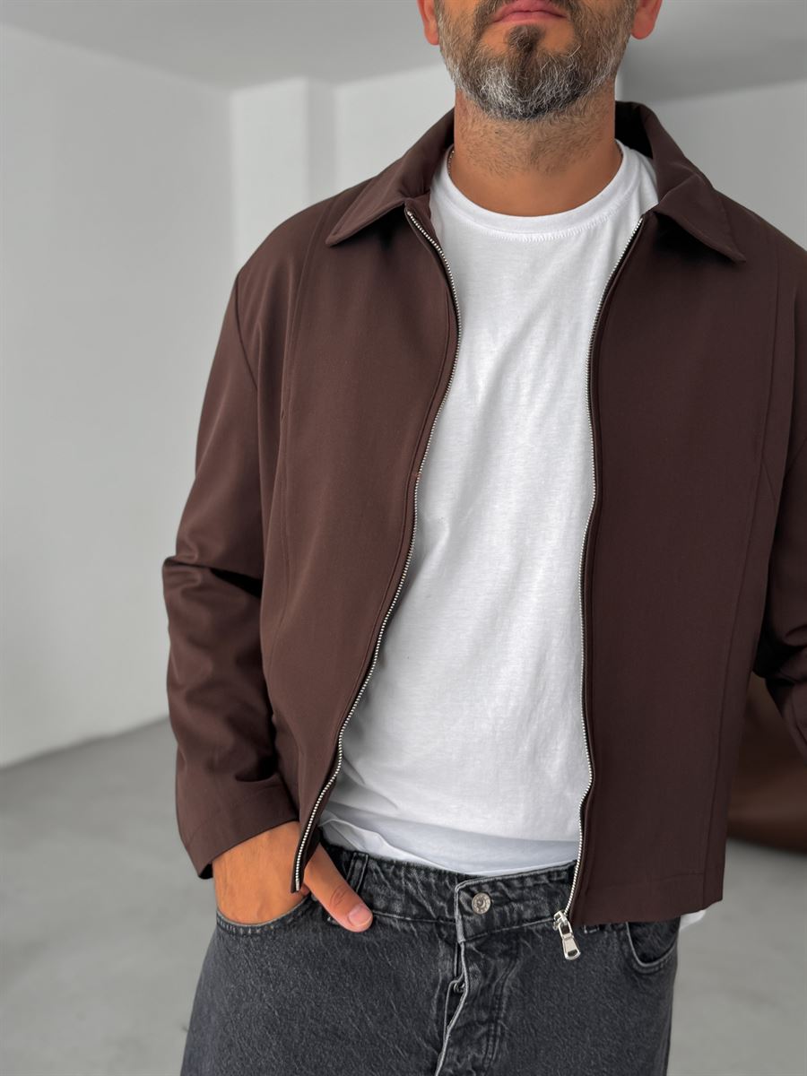 Boxy Fit Jacket with Sleeve Buttons