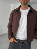 Boxy Fit Jacket with Sleeve Buttons