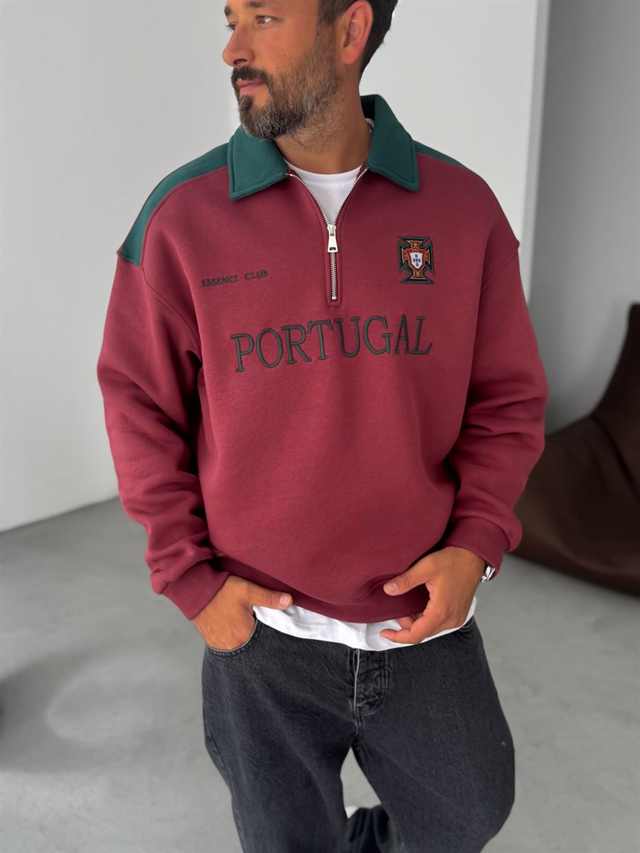 Portugal Embroidered Oversize Sweatshirt