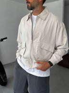 Tencel Fabric Washed Double Pocket Jacket