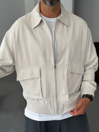 Tencel Fabric Washed Double Pocket Jacket