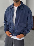 Tencel Fabric Washed Double Pocket Jacket