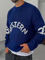 Western Knitted Oversize Sweater