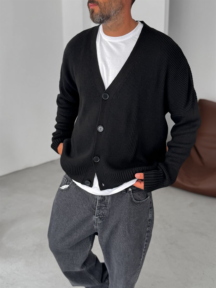 Buttoned Oversize Knitted Cardigan