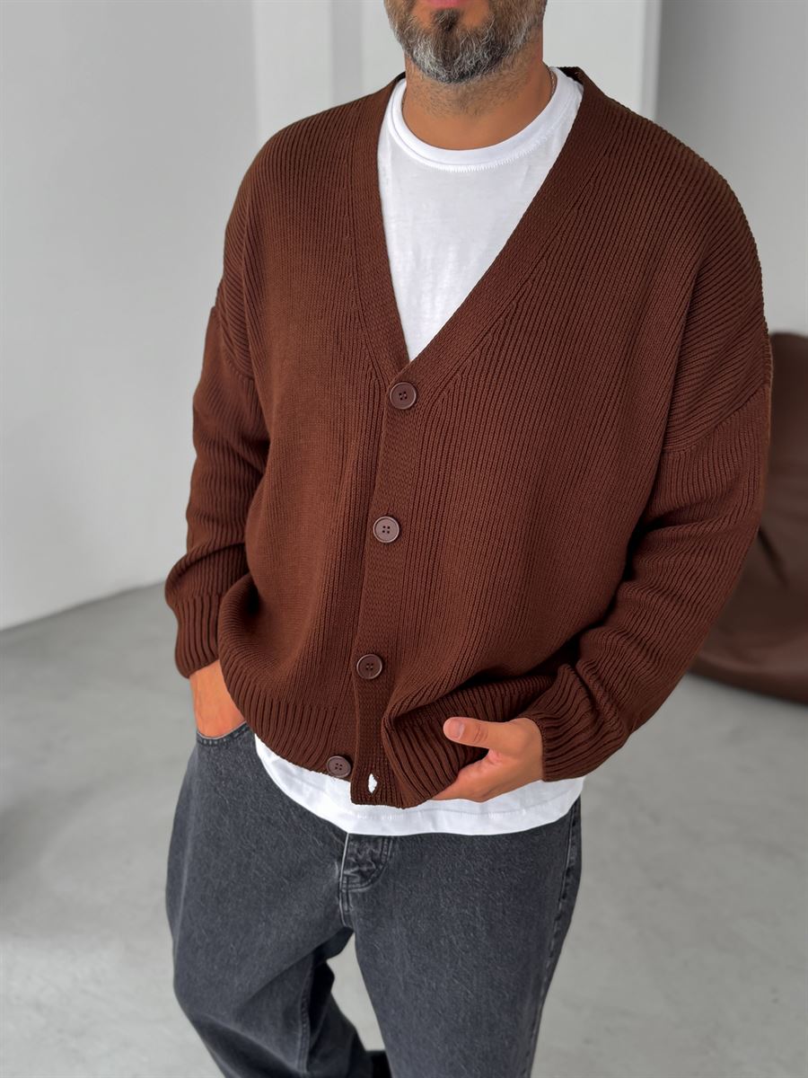Buttoned Oversize Knitted Cardigan