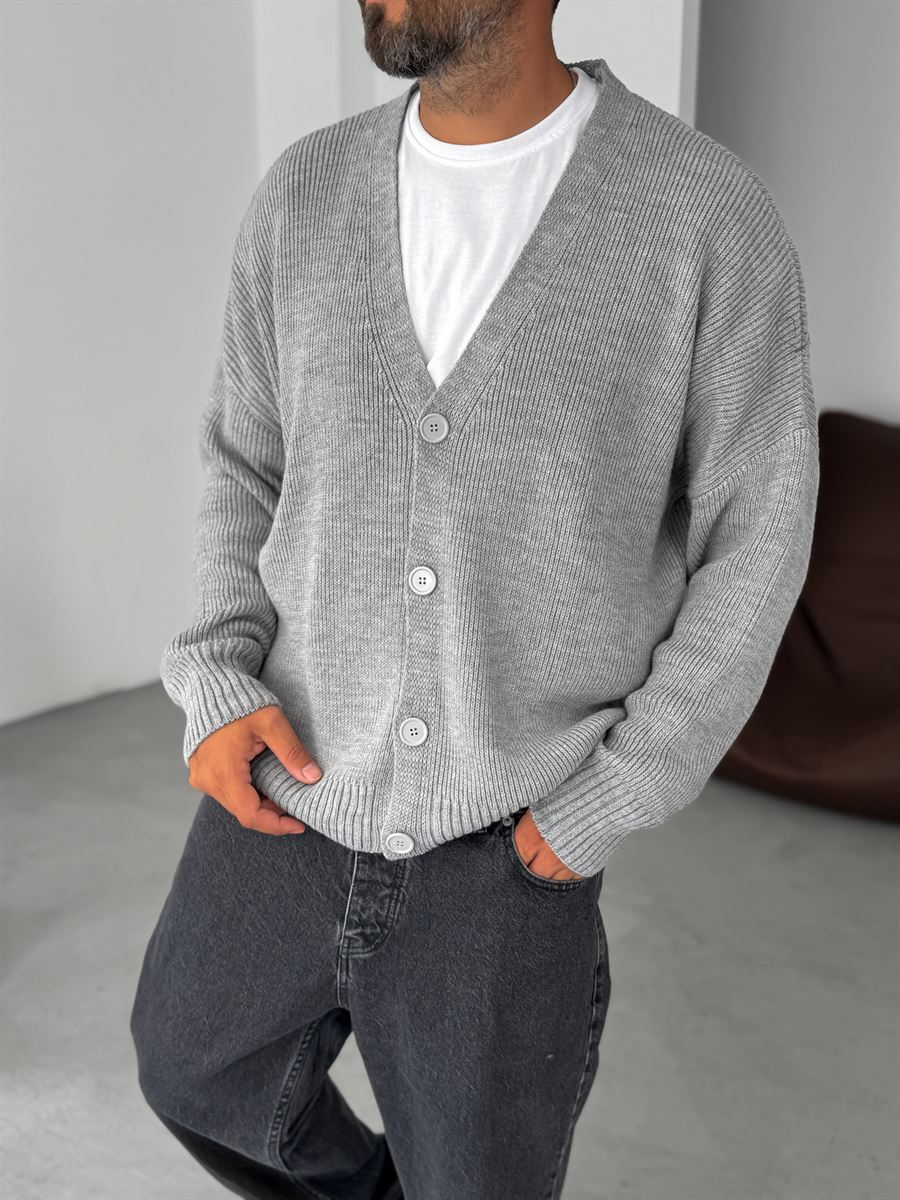 Buttoned Oversize Knitted Cardigan