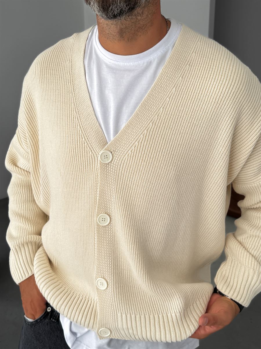 Buttoned Oversize Knitted Cardigan