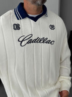 Cadillac Embroidered Polo Neck Sweater