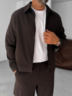 Knitted Ribbed Jacket with Sleeve Pocket
