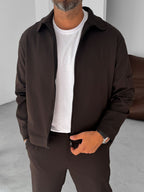 Knitted Ribbed Jacket with Sleeve Pocket
