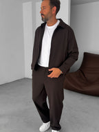 Knitted Ribbed Jacket with Sleeve Pocket