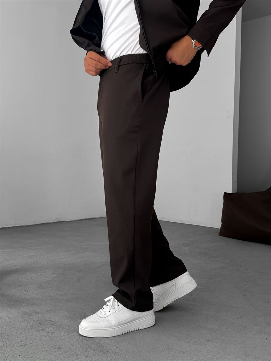 Knitted Ribbed Baggy Pants