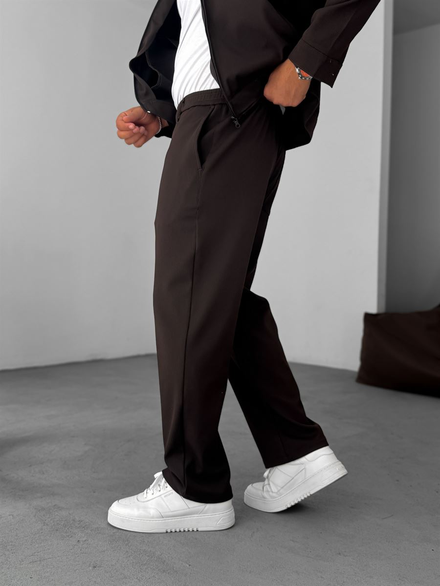 Knitted Ribbed Baggy Pants