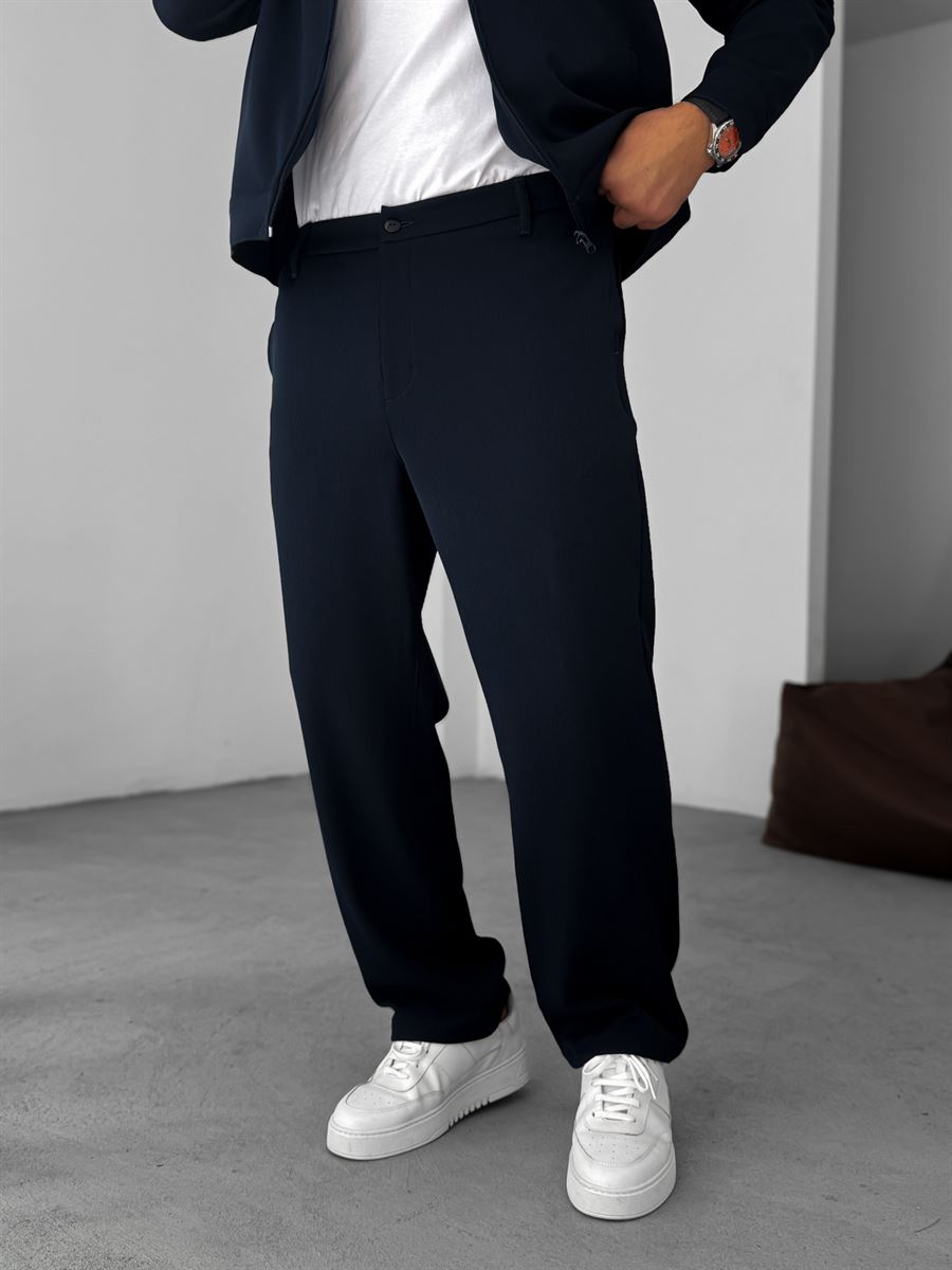 Knitted Ribbed Baggy Pants