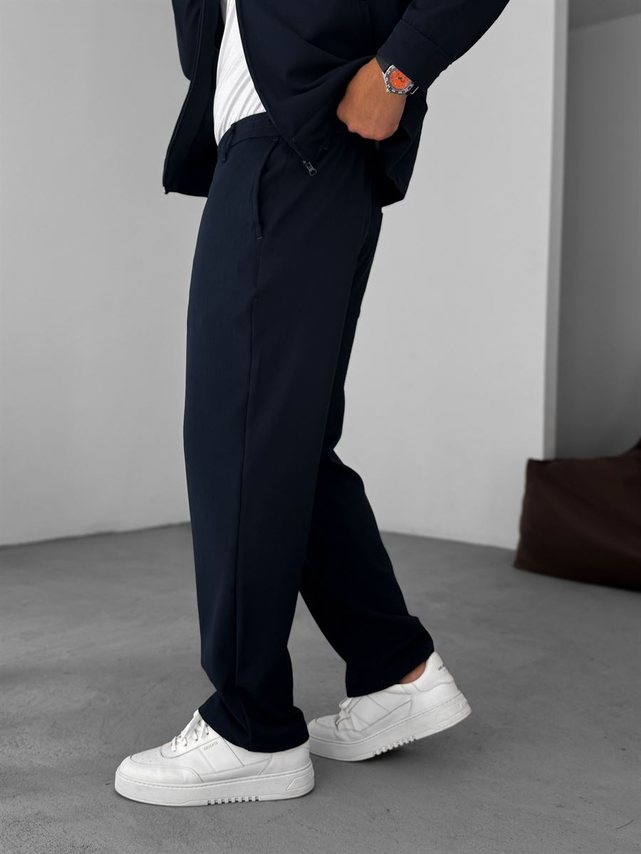 Knitted Ribbed Baggy Pants