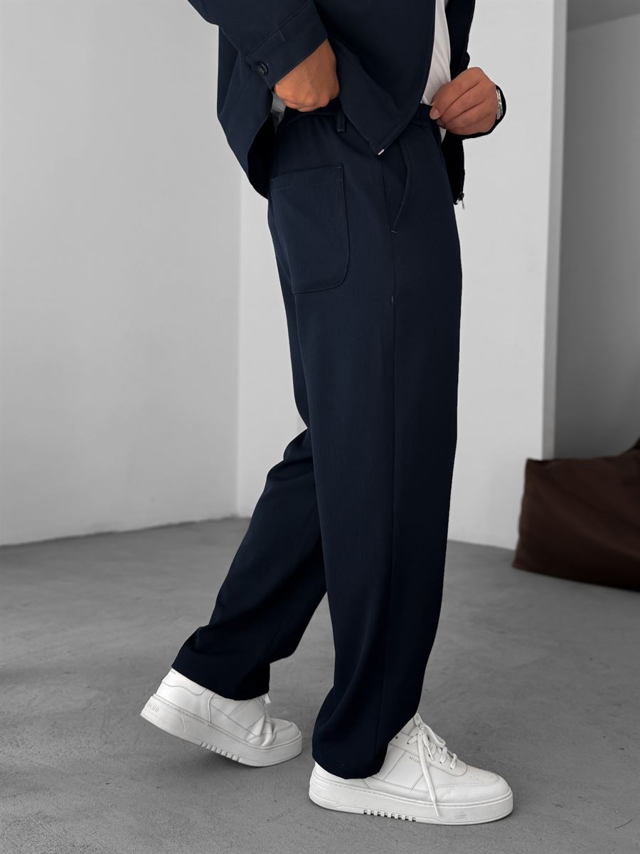 Knitted Ribbed Baggy Pants