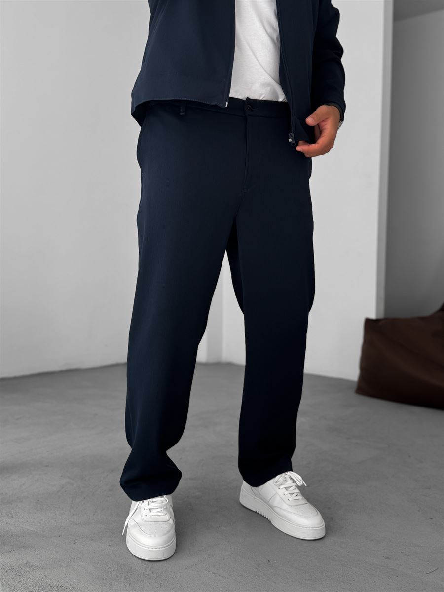 Knitted Ribbed Baggy Pants