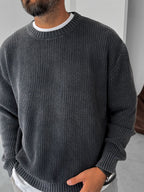 Washed Oversize Knit Sweater