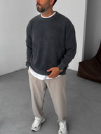 Washed Oversize Knit Sweater