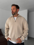 Half-Zip Knitwear Sweatshirt
