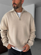 Half-Zip Knitwear Sweatshirt