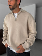 Half-Zip Knitwear Sweatshirt