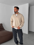 Half-Zip Knitwear Sweatshirt