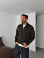 Half-Zip Knitwear Sweatshirt