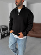 Half-Zip Knitwear Sweatshirt