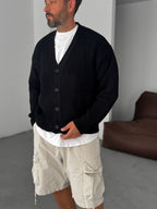 Buttoned Oversize Knit Cardigan