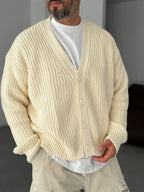 Buttoned Oversize Knit Cardigan