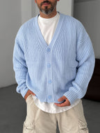 Buttoned Oversize Knit Cardigan