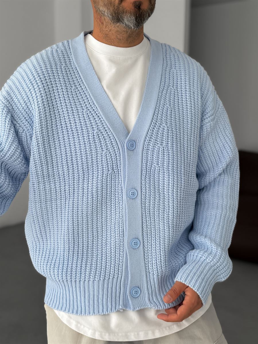 Buttoned Oversize Knit Cardigan