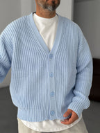 Buttoned Oversize Knit Cardigan