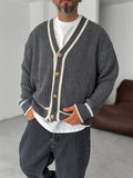 Button Detailed Oversize Knit Cardigan