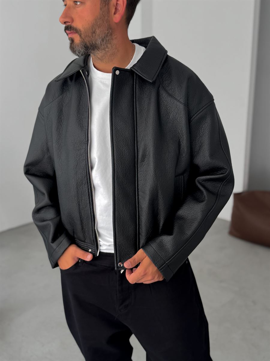 Retro Oversize Leather Jacket