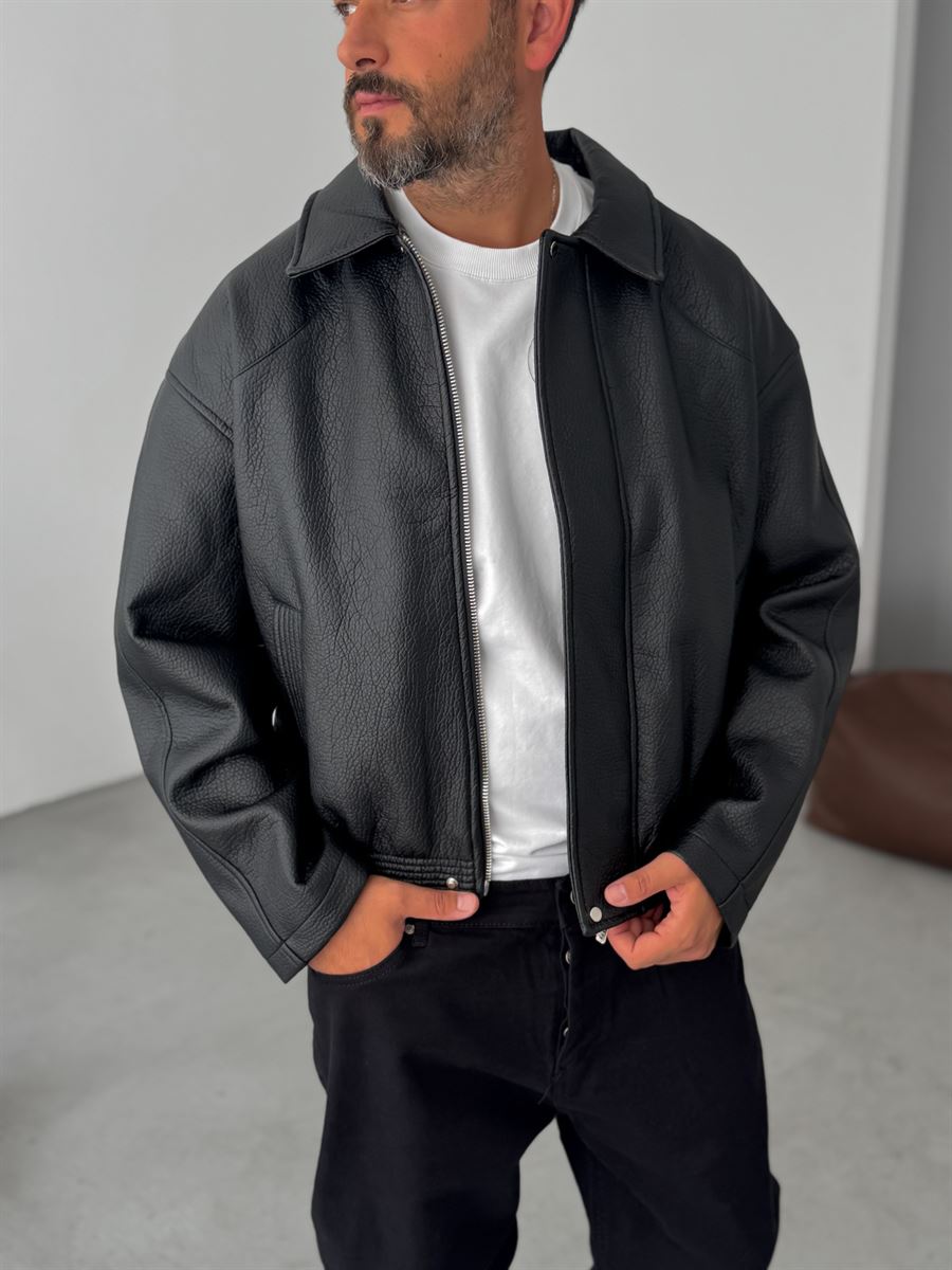 Retro Oversize Leather Jacket