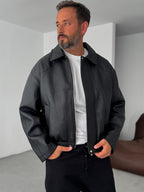 Retro Oversize Leather Jacket