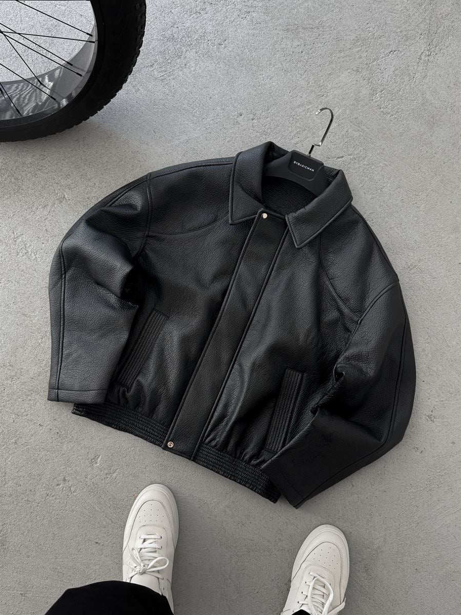 Retro Oversize Leather Jacket