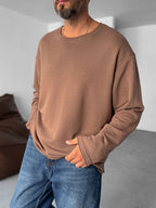 Raw Neck Basic Sweatshirt