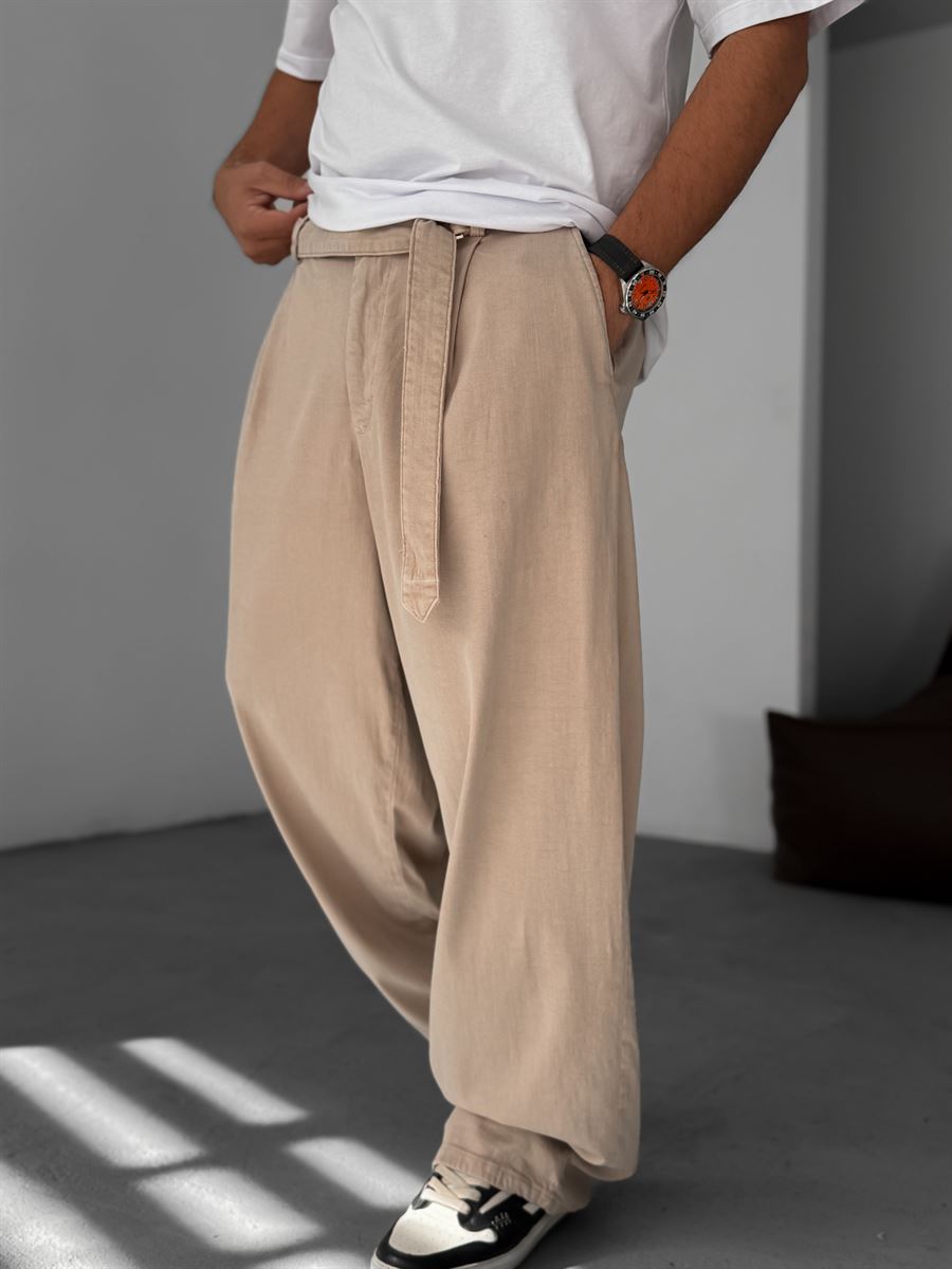 Lycra Baggy Pants with Belt
